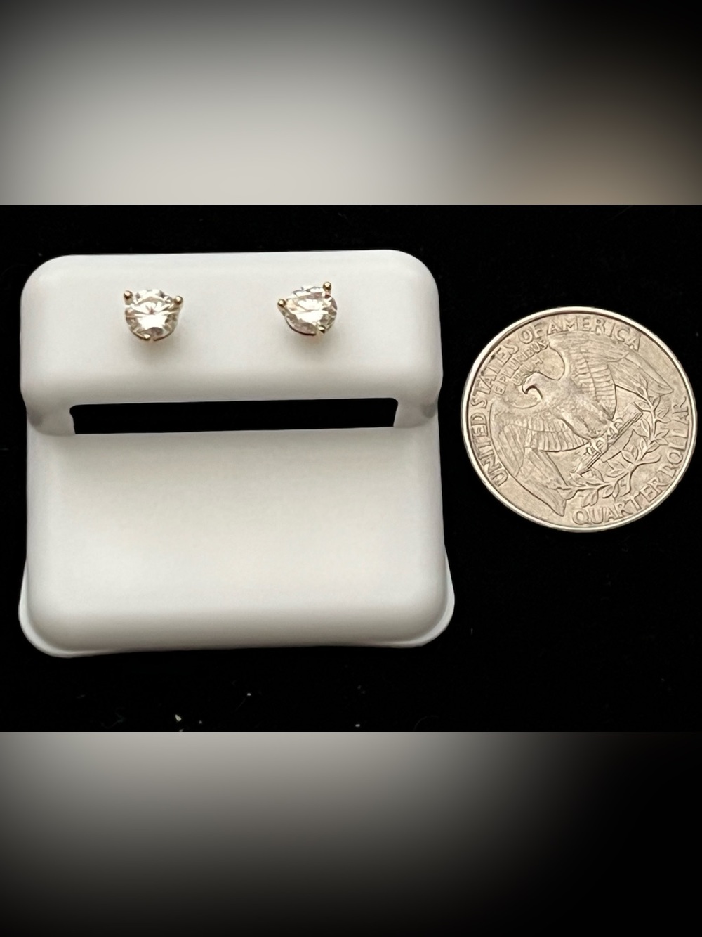 1 CTW Moissanite Solitaire Stud Earrings | 925 Sterling Silver | Screw Backs